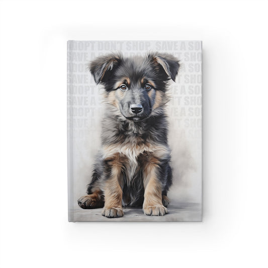 Adopt Don't Shop Puppy Blank Journal