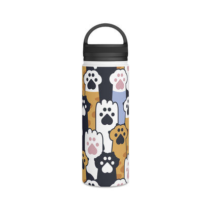 Talk to the Paw! Stainless Steel Water Bottle, Handle Lid