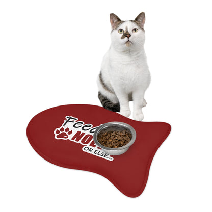 Sassy Pet's Kitty Feed Me Neow! in Red Pet Feeding Mat