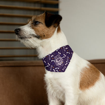 Sassy Pet's I Like Big Bones Purple Pet Bandana Collar