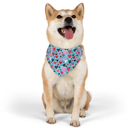Sassy Pet's Bandana Collar - Loving Hearts