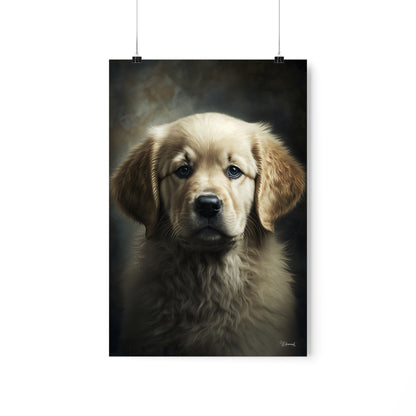 Golden Retriever Puppy Premium Matte Vertical Posters