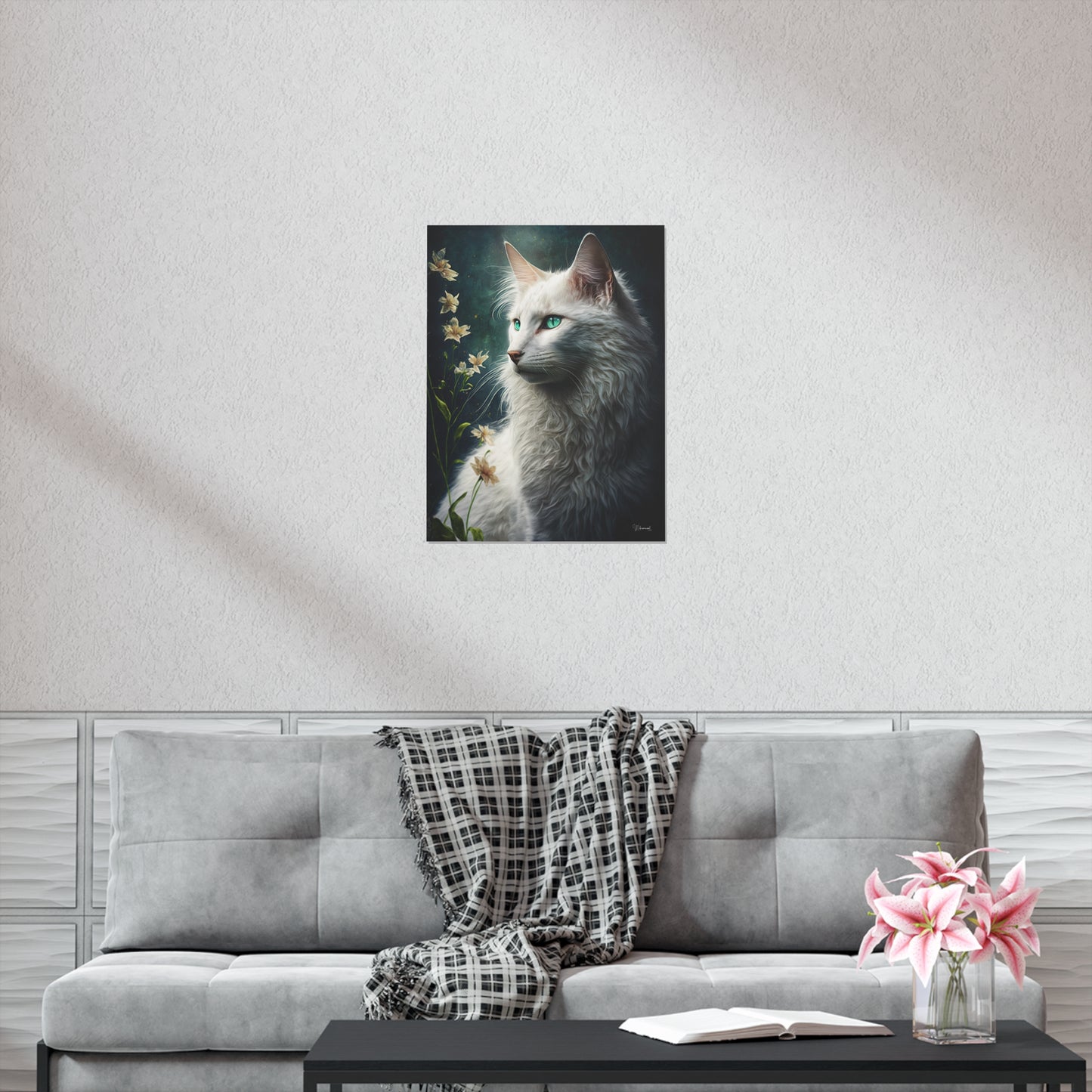 Turkish Angora Cat Premium Matte Vertical Posters