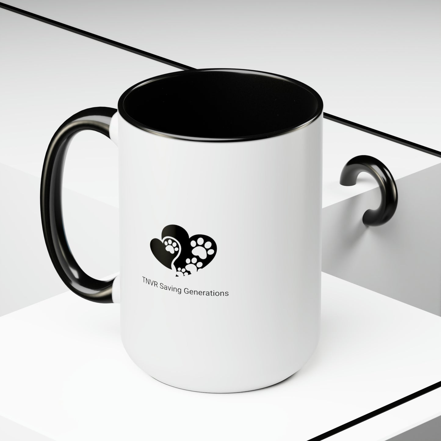 I Support TNVR - Reduce the Population Two-Tone Coffee Mugs, 15oz