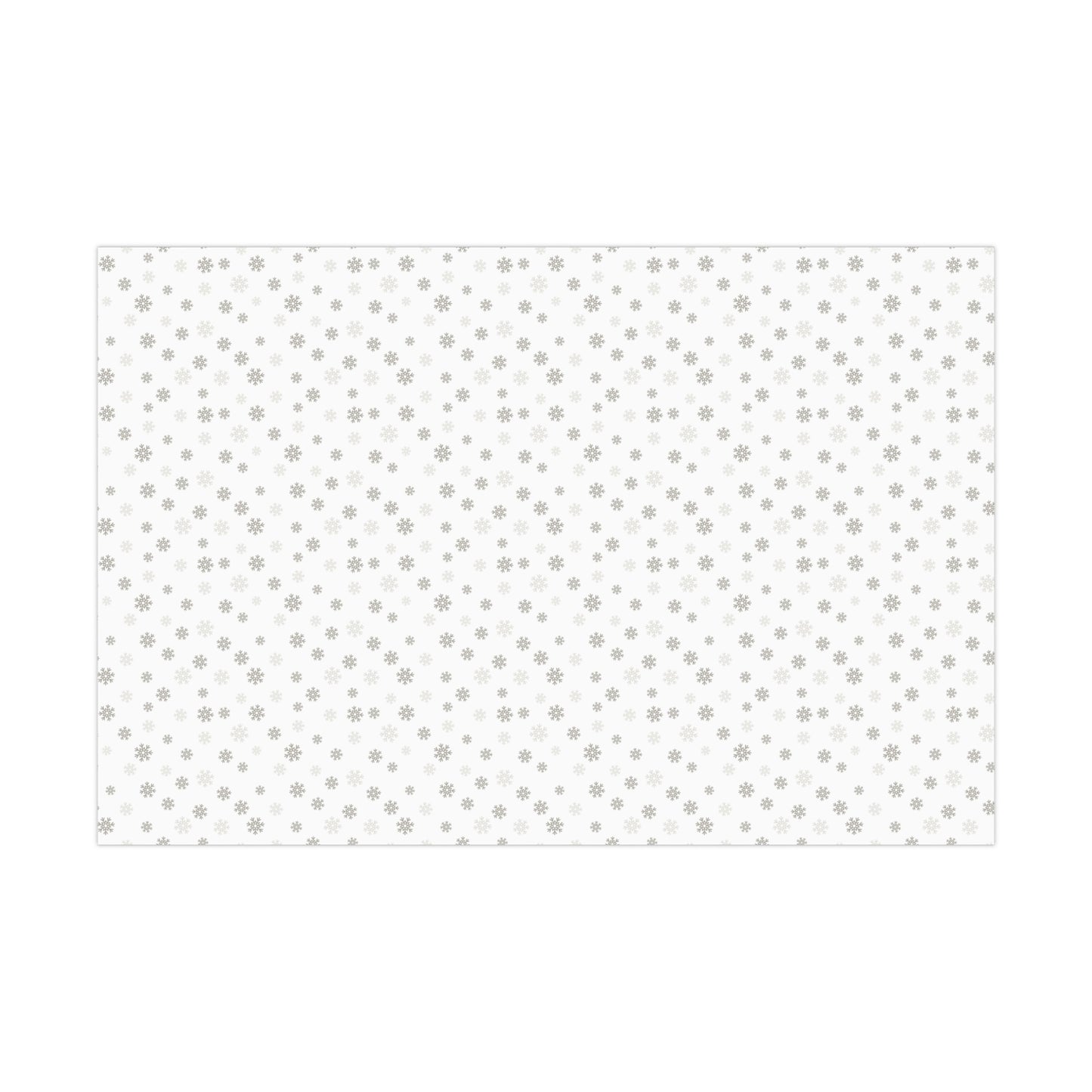 Silver Christmas Snowflakes Gift Wrap Papers