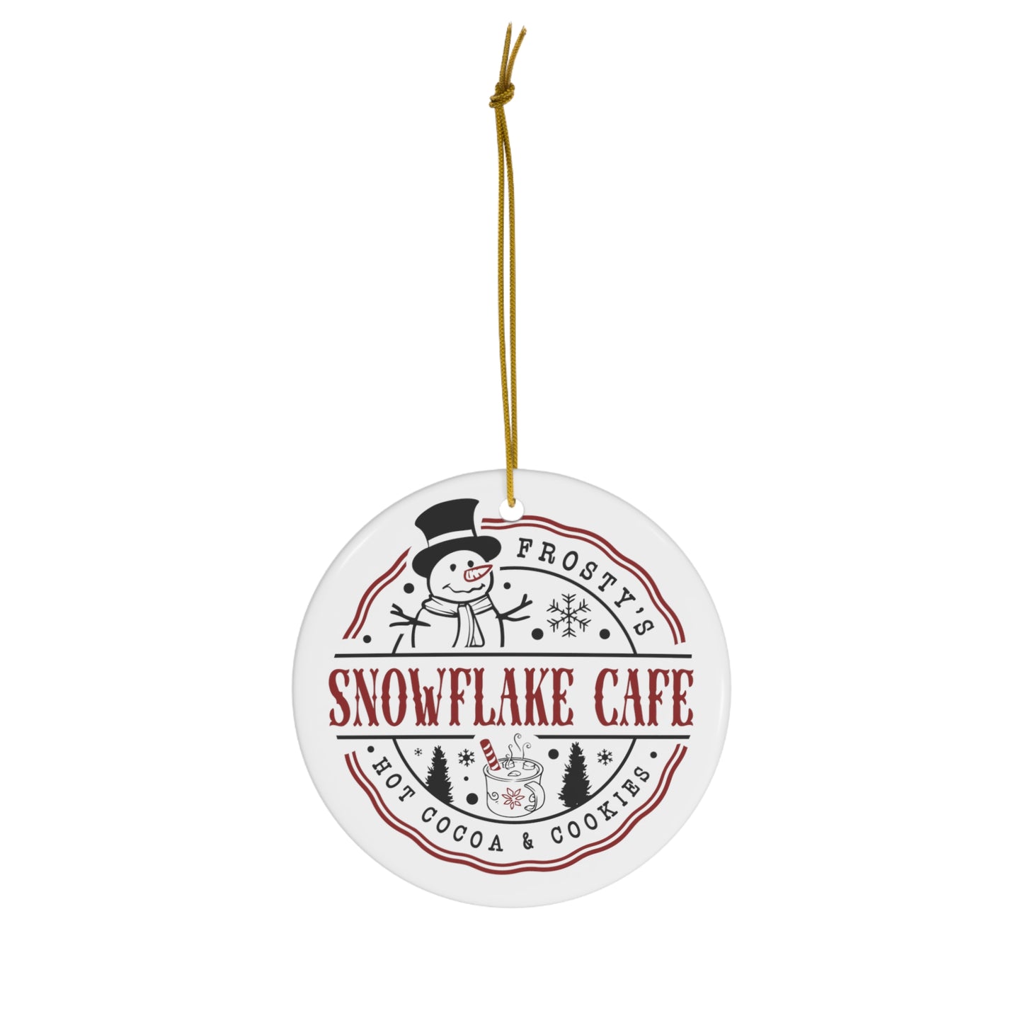 Frosty's Snowflake Cafe Ceramic Ornament