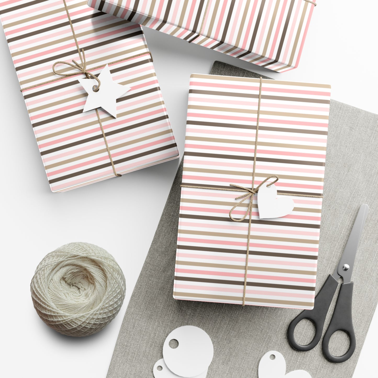 Multi-Color Pinstripe Gift Wrap Papers