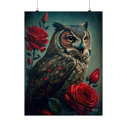 Owl Premium Matte Vertical Posters