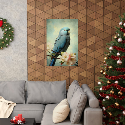 Blue Quaker Parrot Premium Matte Vertical Posters