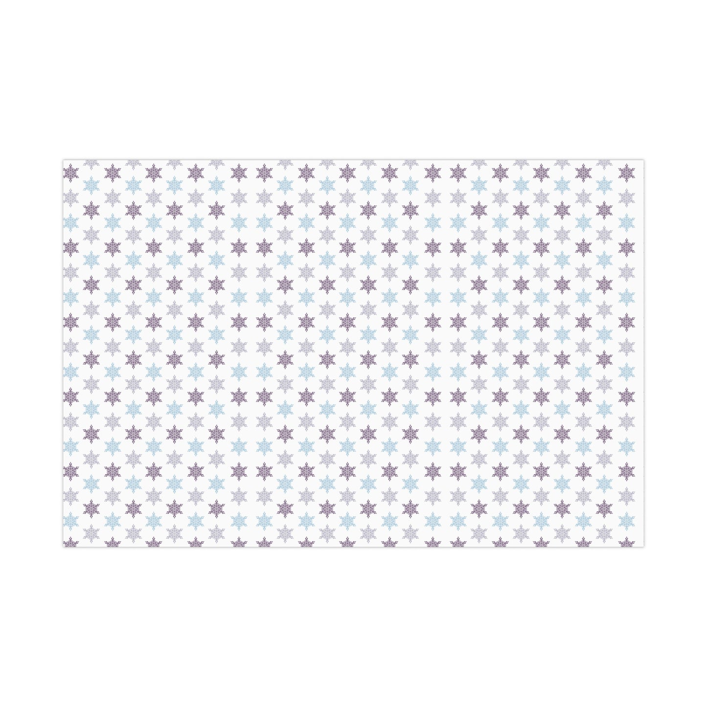 Blue and Purple Snowflakes Gift Wrap Papers