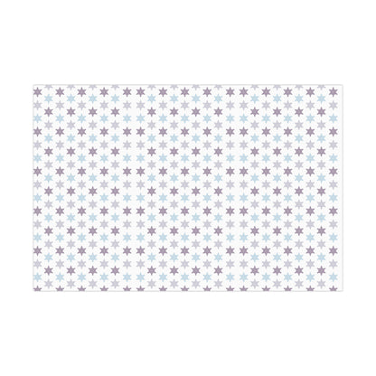 Blue and Purple Snowflakes Gift Wrap Papers