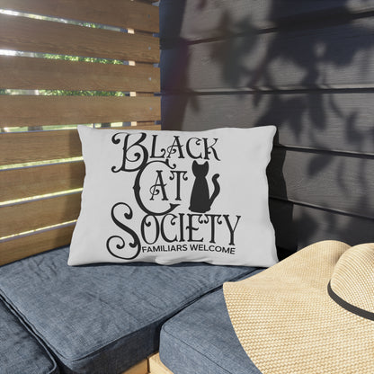 Black Cat Society Outdoor Pillows