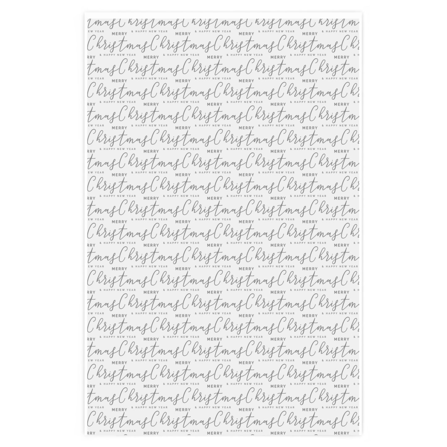 White Merry Christmas Wrapping Paper