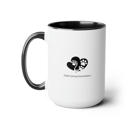 I Support TNVR Two-Tone Coffee Mugs, 15oz