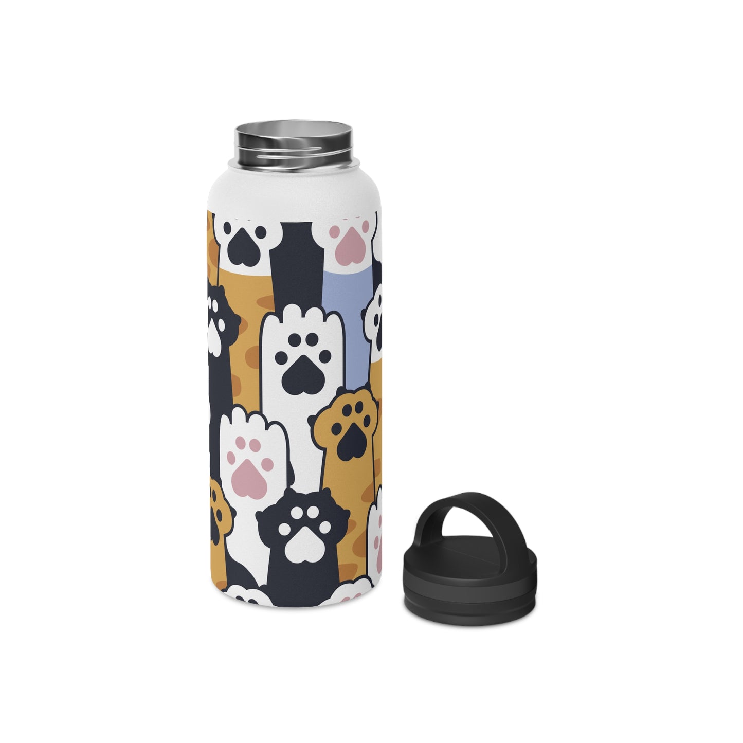 Talk to the Paw! Stainless Steel Water Bottle, Handle Lid