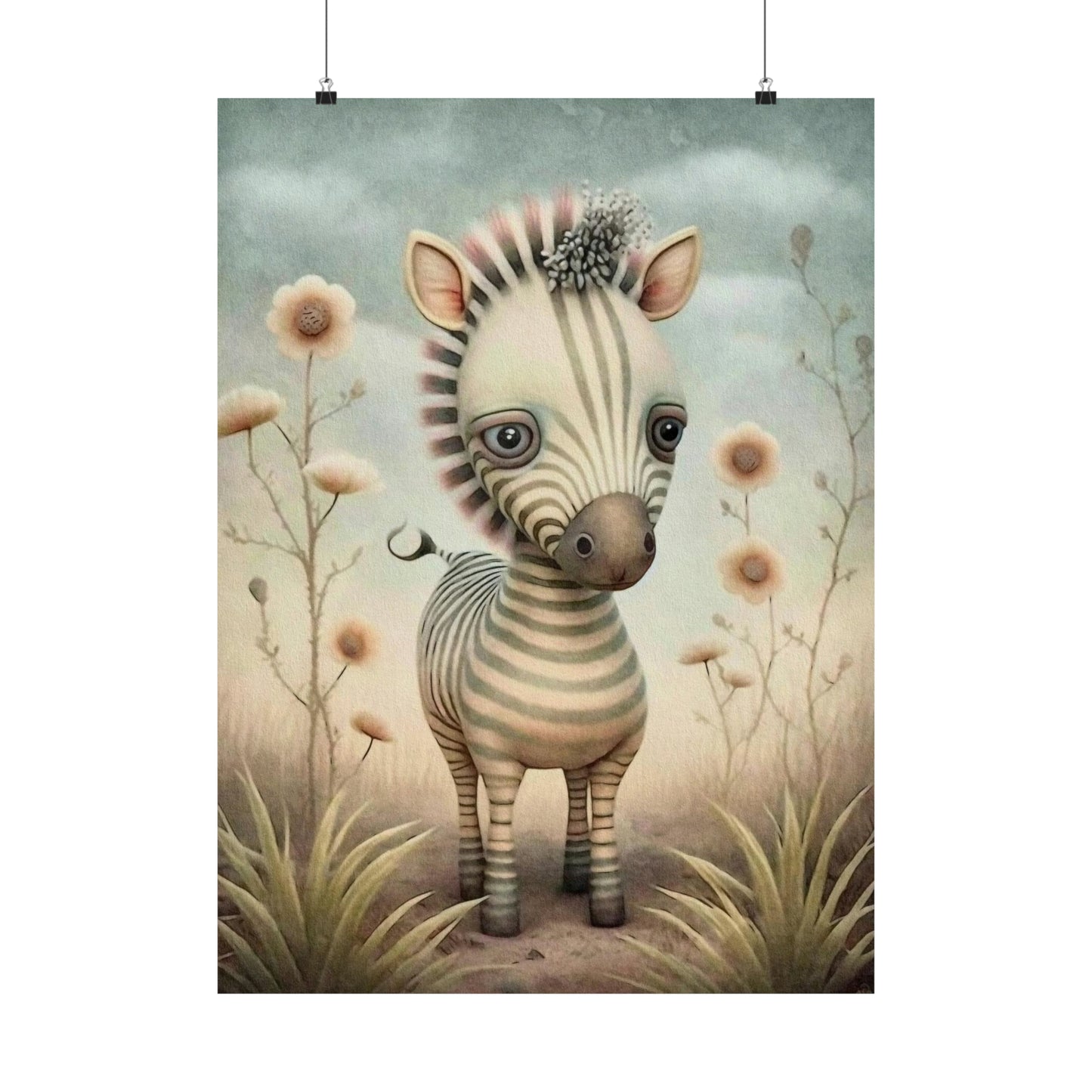 Safari Kids Collection- Zebra Premium Matte Vertical Posters