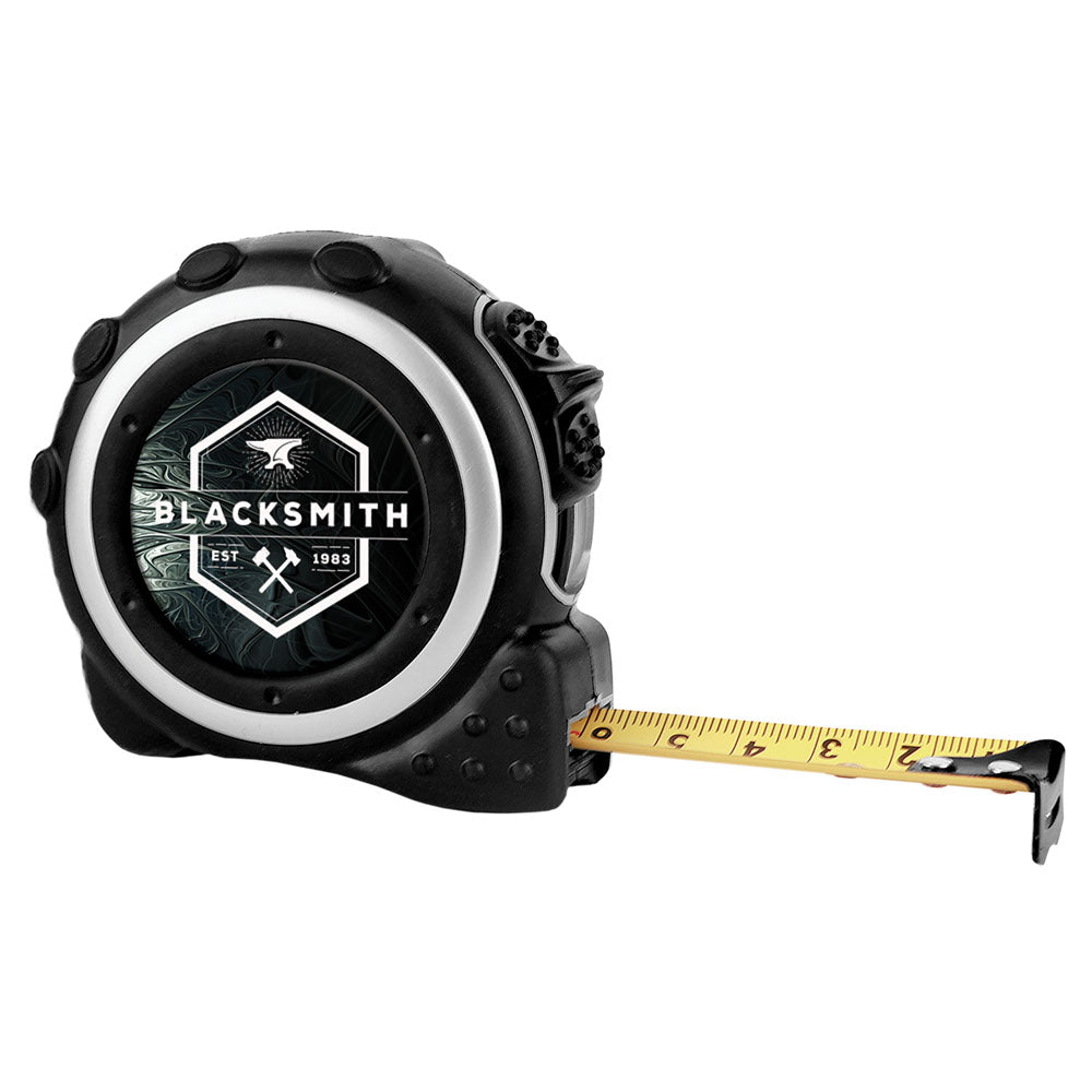 Personalized Laser Engraved 16FT Blk/Slv Tape Measure with 1 1/2" Insert Area, 1 Sided-Insert not Included