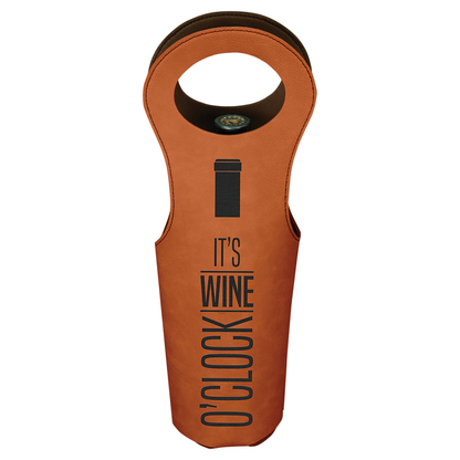 Personalized Laser Engraved Leatherette Wine Bag