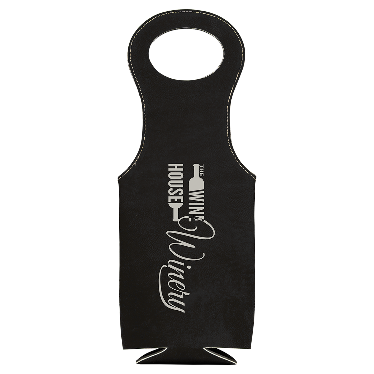 Personalized Laser Engraved Leatherette Wine Bag