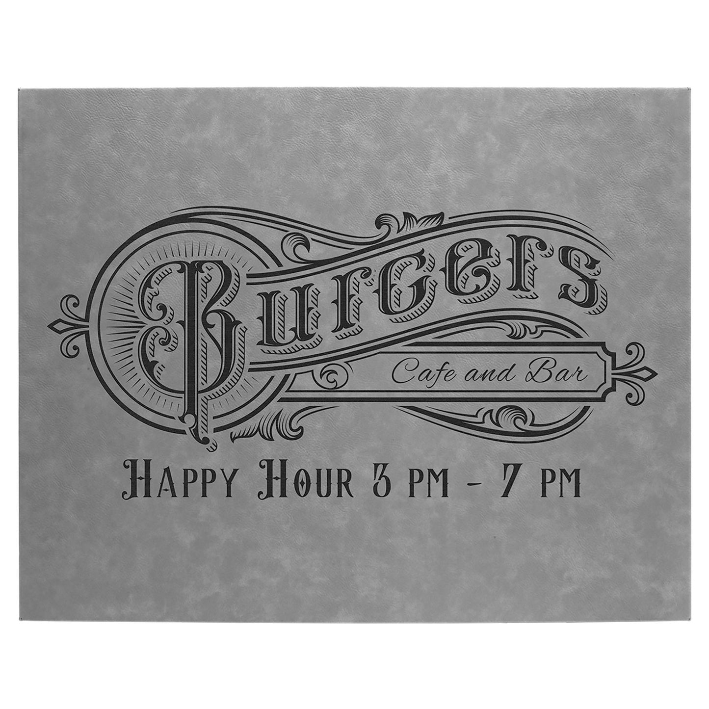 16" x 20" Personalized Laser Engraved Leatherette Wall Decor with Sawtooth Hanger