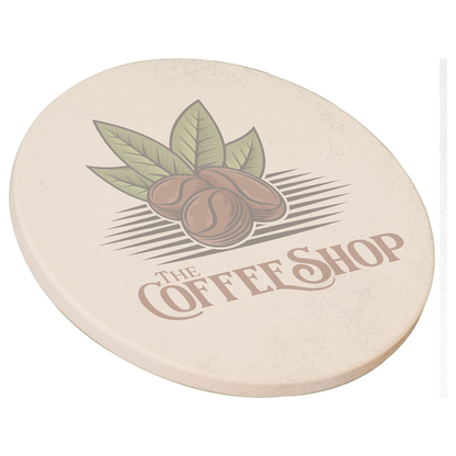 Personalized 4 1/4" Round Sandstone Coaster