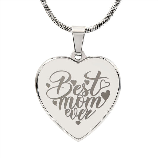 Best Mom Ever Personalized Laser Engraved Necklace