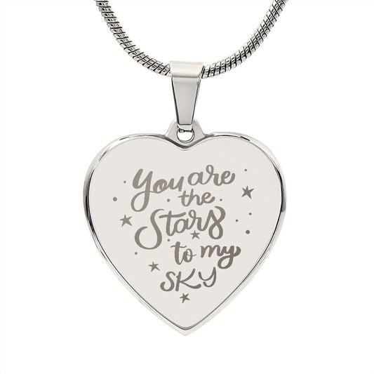 You are the Stars to My Sky Personalized Laser Engraved Necklace