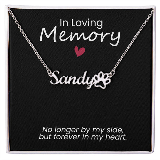 In Loving Memory Personalized Pet Memorial Necklace