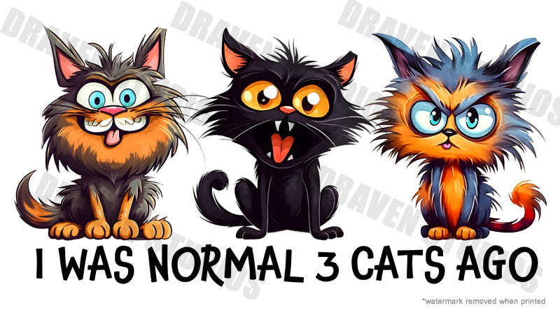 I Was Normal Three Cats Ago Two-Tone Coffee Mugs, 15oz