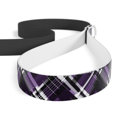 Sassy Pet's Purple, Black & White Plaid Leash