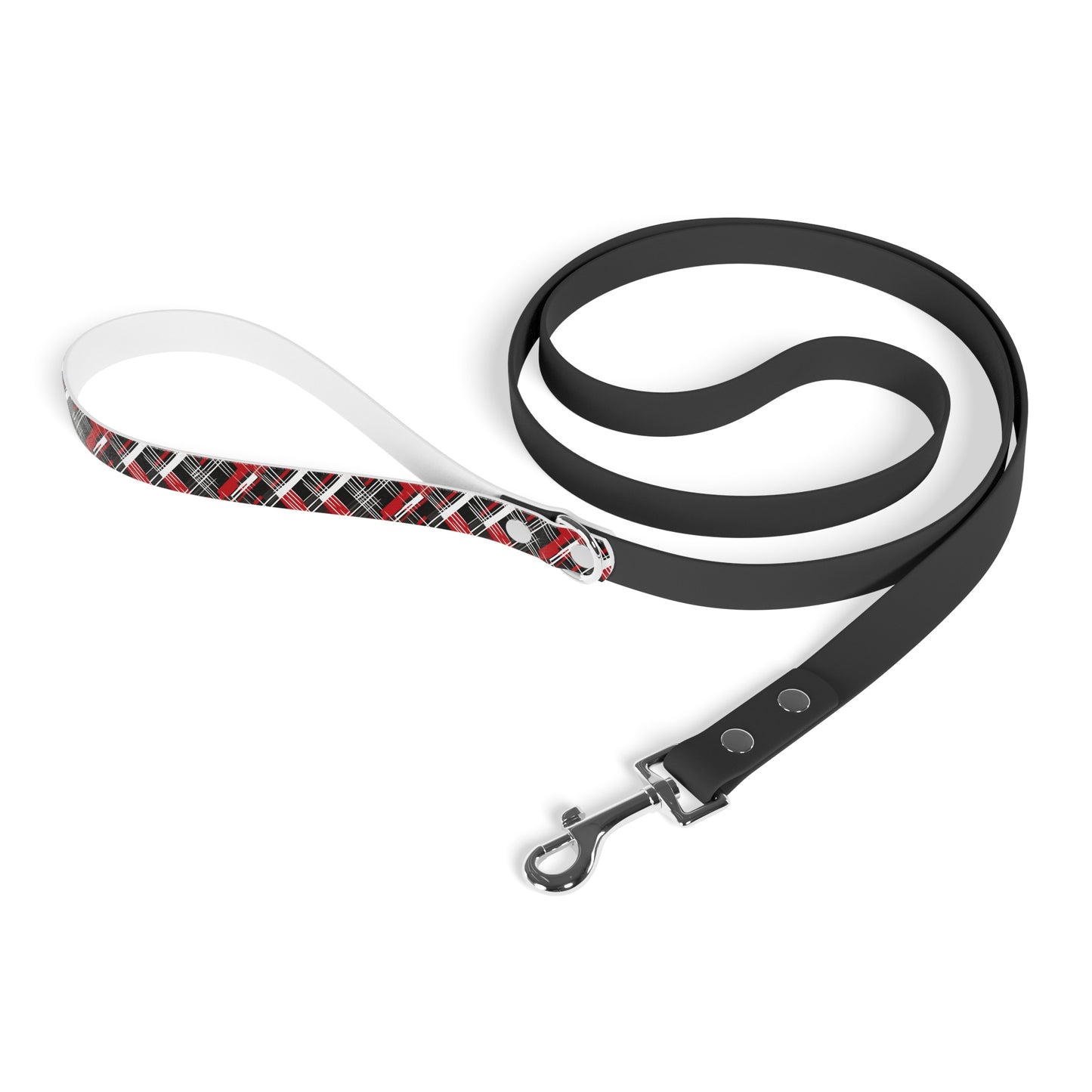 Sassy Pet's Red, Black & White Plaid Leash