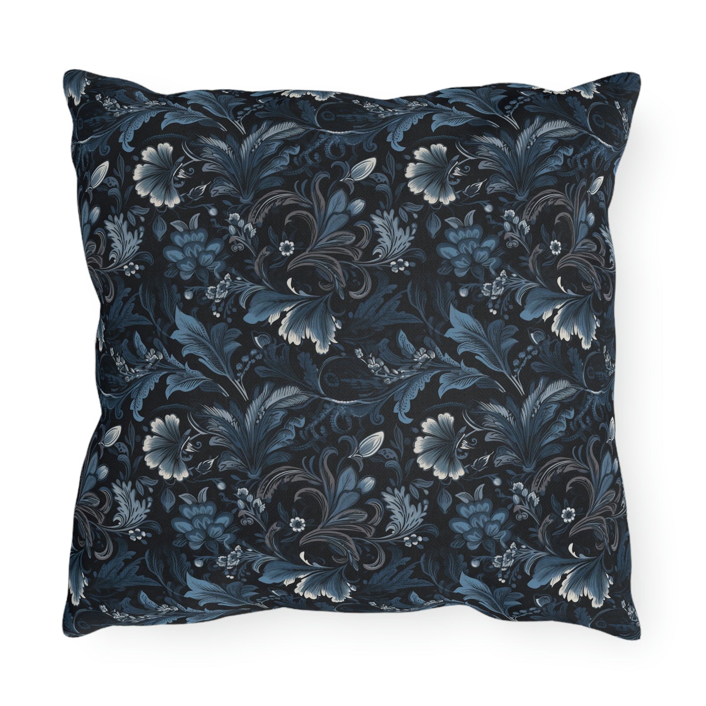 Blue Floral Outdoor Pillows