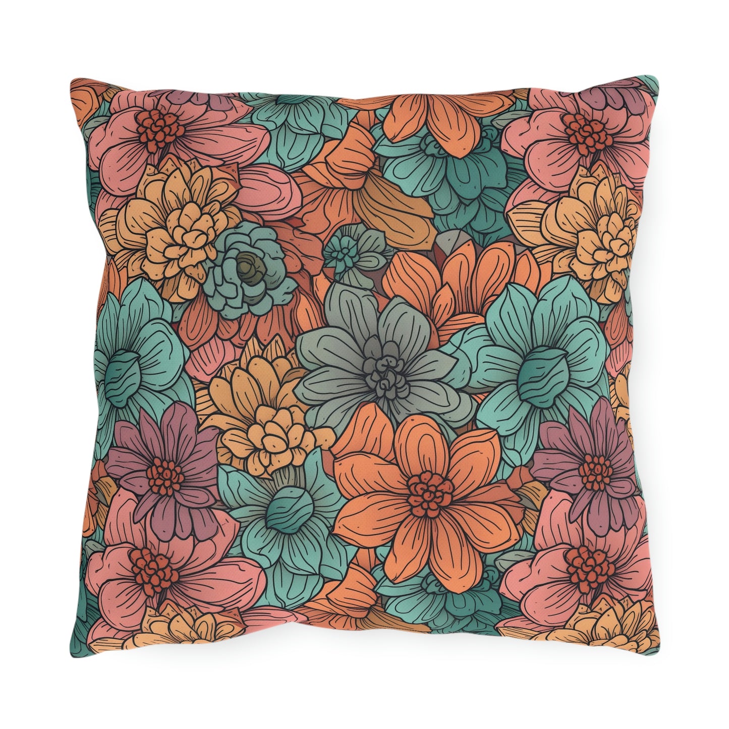 Spring Pop Floral Outdoor Pillows