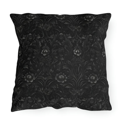 Black Floral Outdoor Pillows