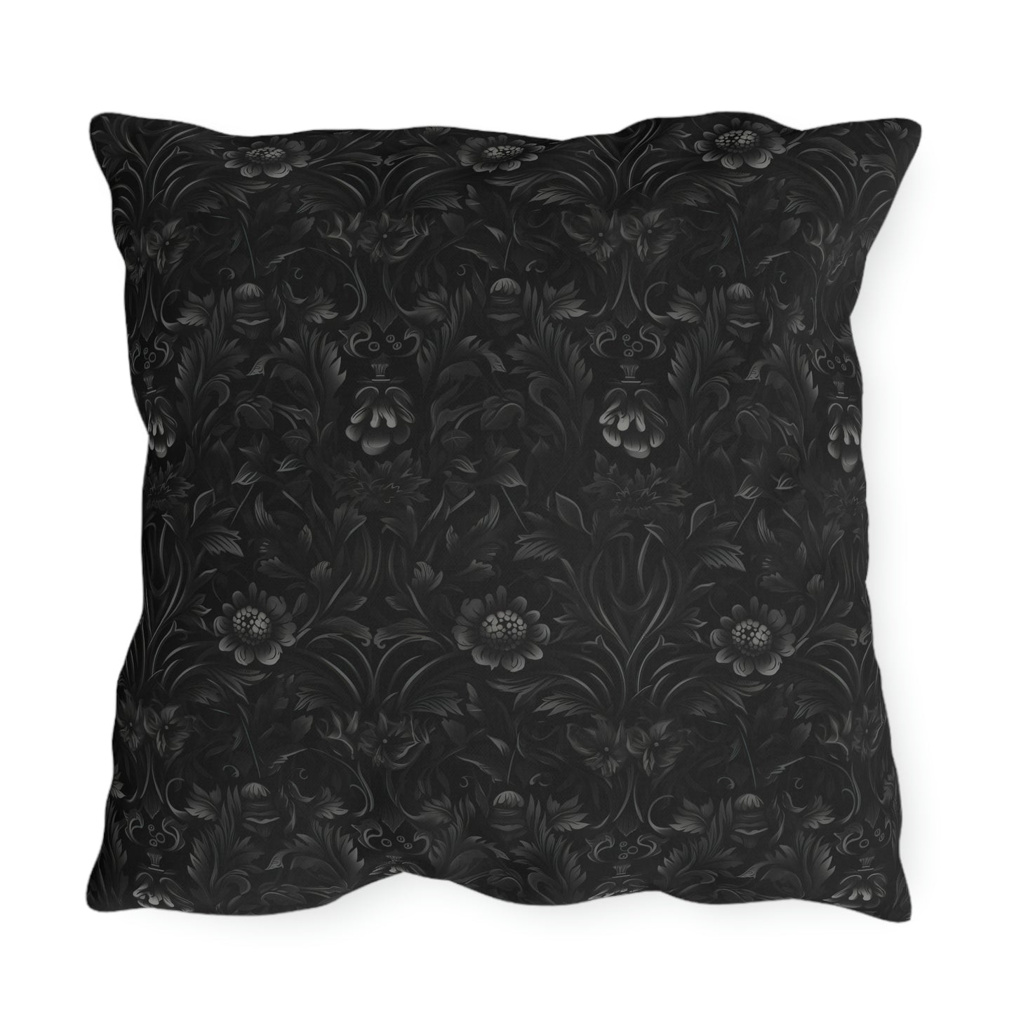 Black Floral Outdoor Pillows