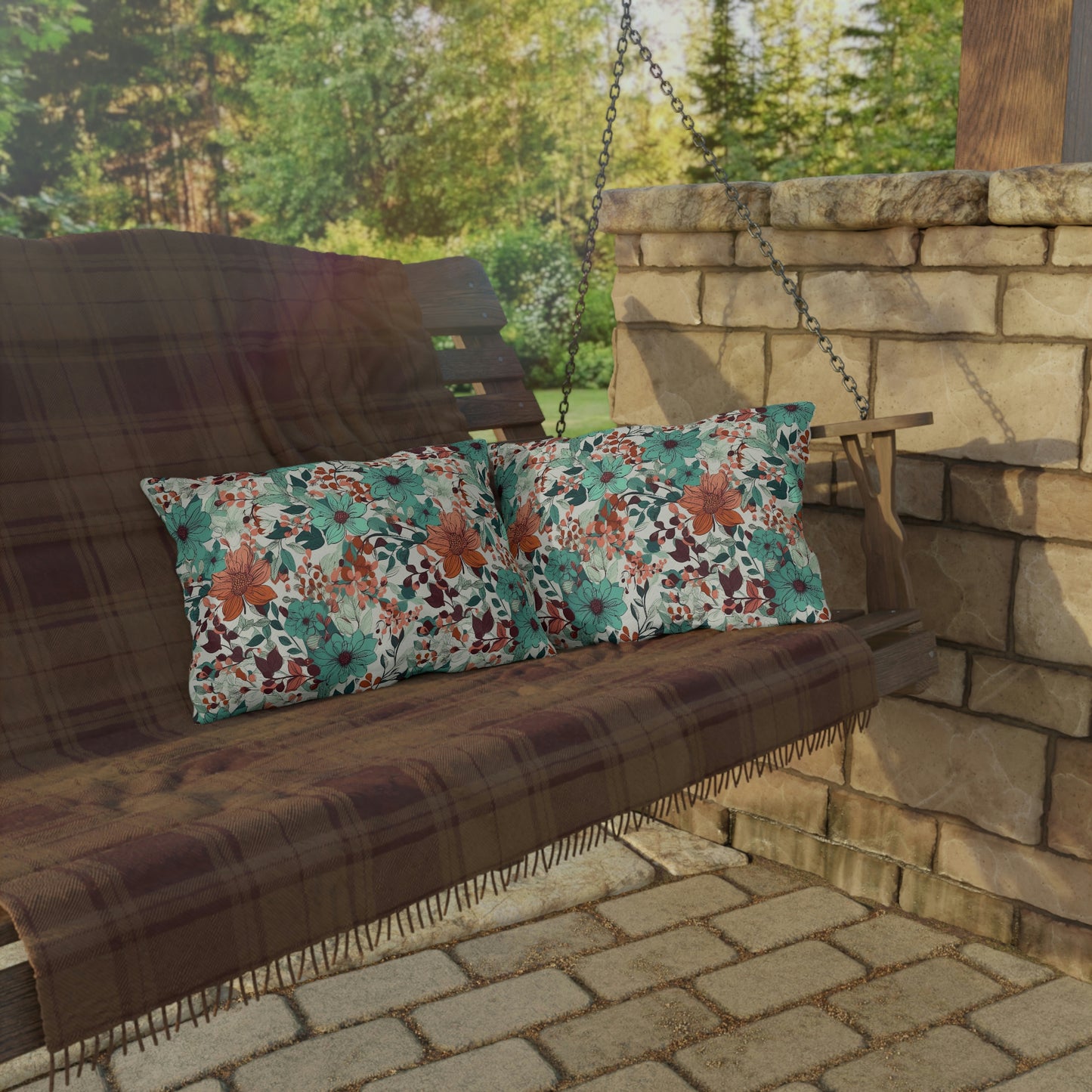 Multi-color Floral Outdoor Pillows