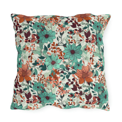 Multi-color Floral Outdoor Pillows