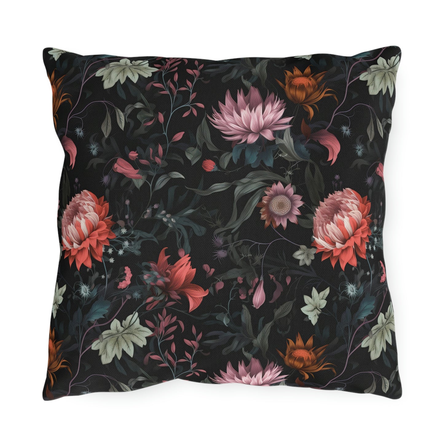 Midnight Floral Outdoor Pillows