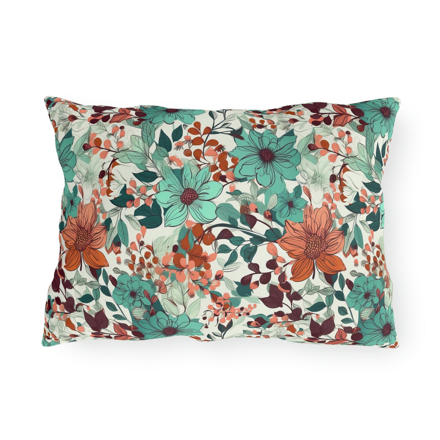 Multi-color Floral Outdoor Pillows