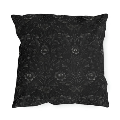 Black Floral Outdoor Pillows