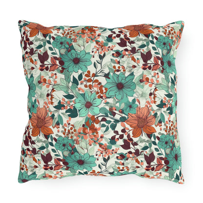 Multi-color Floral Outdoor Pillows