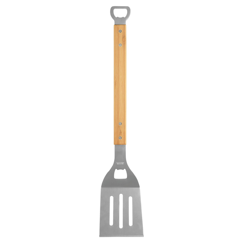 Personalized Laser Engraved 19 1/4" Bamboo Barbeque Spatula with Bottle Opener