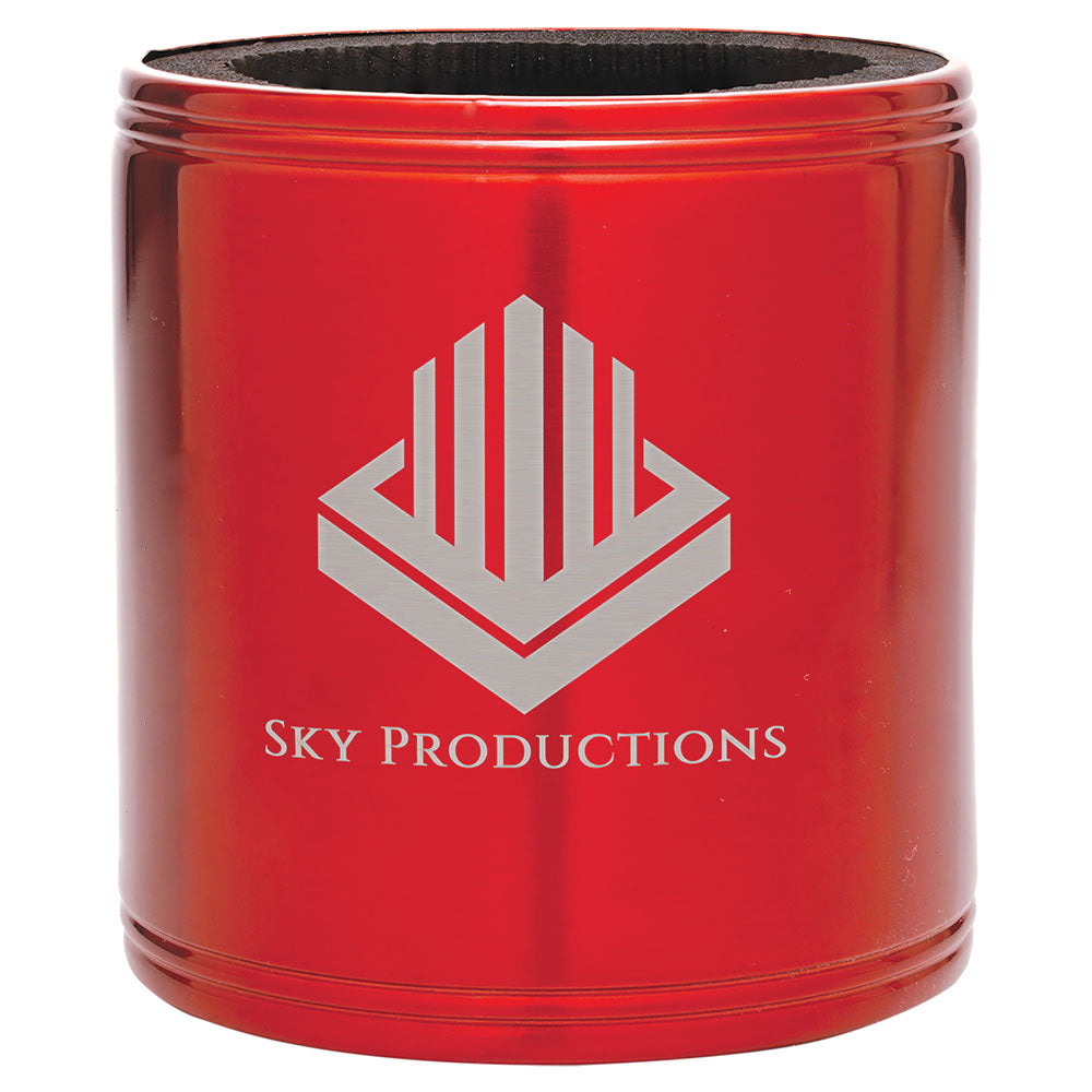 Personalized Laser Engraved Red Stainless Steel Insulated Beverage Holder