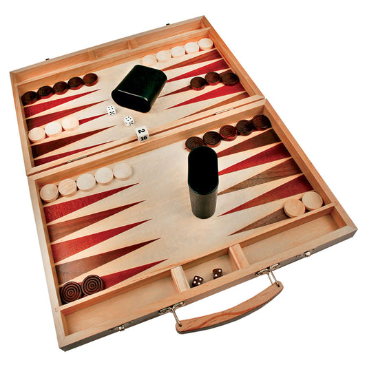 Personalized Laser Engraved 15" x 9 1/2" Backgammon Game