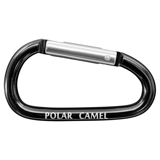 Personalized Laser Engraved Polar Camel Water Bottle Carabiner-Black