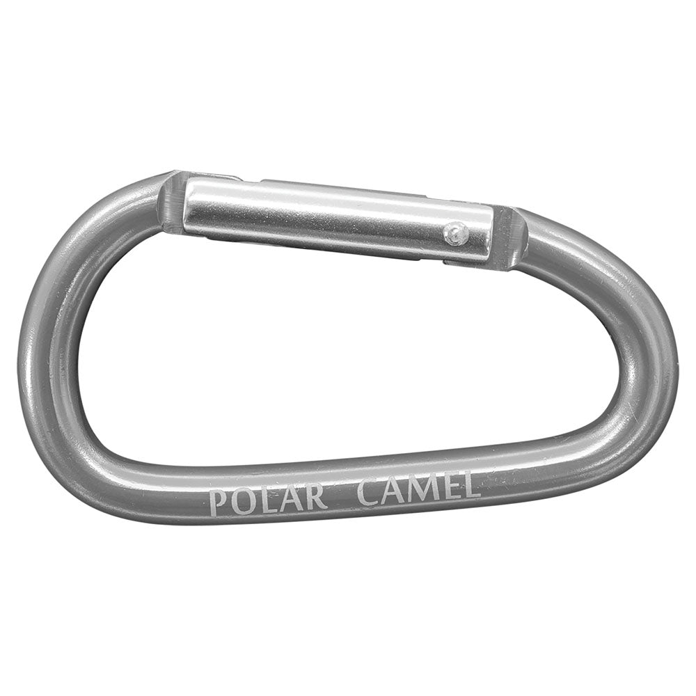 Personalized Laser Engraved Polar Camel Water Bottle Carabiner-Gray