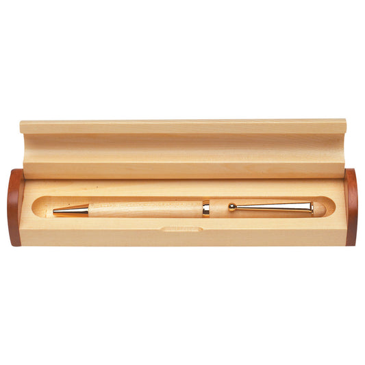 Personalized Laser Engraved 6 7/8" x 1 3/16" Maple Pen Case (Case only, pen not included)