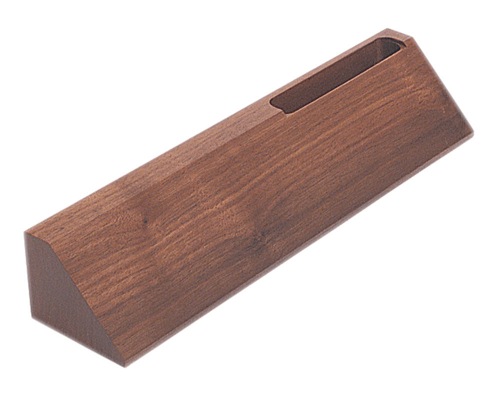 Personalized Laser Engraved 10" Genuine Walnut Desk Wedge with Business Card Holder