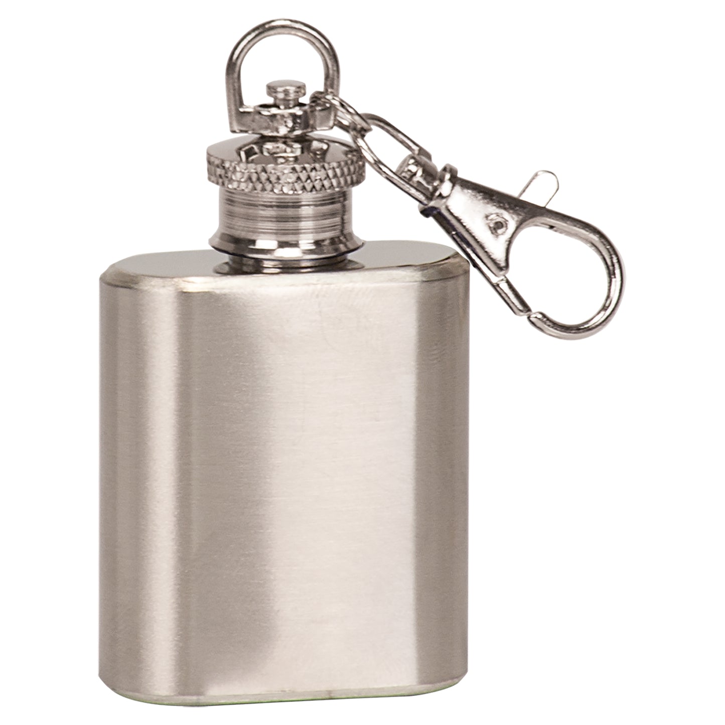 Personalized Laser Engraved  1 oz. Stainless Steel Flask Keychain