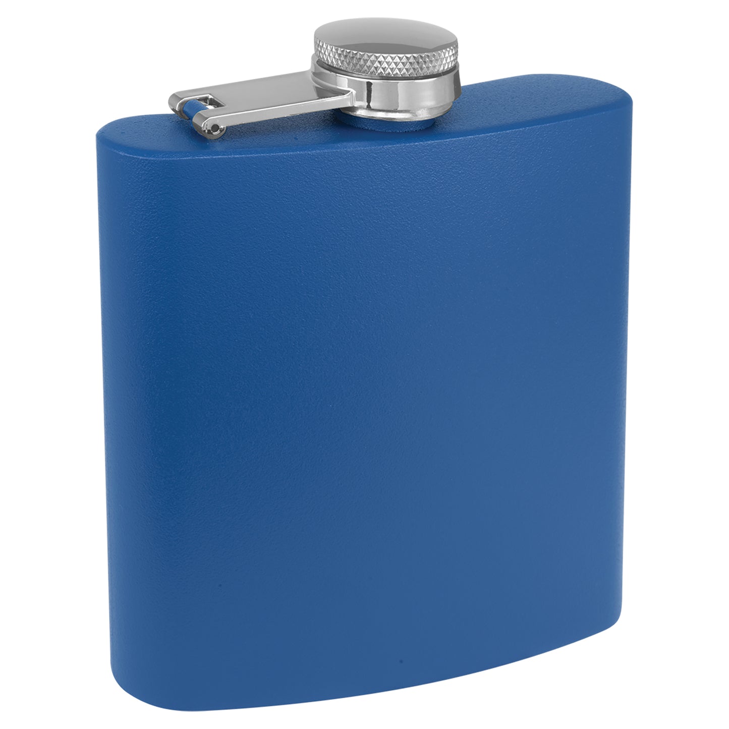 Personalized Laser Engraved  3 oz. Powder Coated Flask Royal Blue